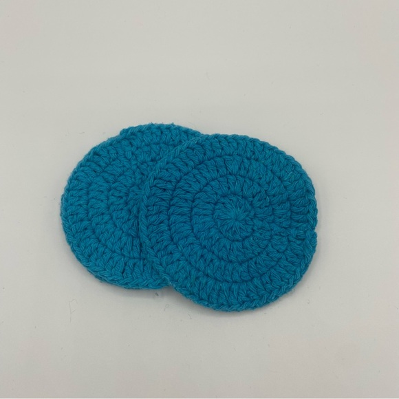 Blue Crochet Coasters set of 3 - Picture 2 of 5